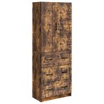 vidaXL Ensemble de Meubles 2 Pièces Chêne fumé 66 x 34 5 x 87 cm