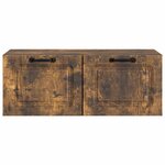 vidaXL Meuble TV mural Chêne fumé 78 5 x 41 x 30 cm Bois d'ingénierie