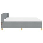 vidaXL Lit à ressorts avec matelas gris clair  200 x 200 cm  tissu