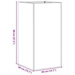 vidaXL Jardinière vert olive 40x40x80 cm acier laminé à froid