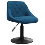vidaXL Chaises pivotantes à manger lot de 6 bleu velours