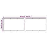 vidaXL Écran d'intimité de balcon gris 400x90 cm PVC