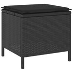 vidaXL Ensemble de salle à manger pour jardin 3 Pièces Noir Poly rotin
