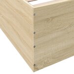 vidaXL Cadre de lit chêne sonoma 75x190 cm bois d'ingénierie