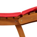 Chaises longues vidaXL avec coussins - 2 pièces en bois d'acacia rouge