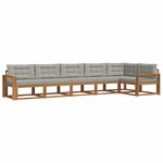 vidaXL Ensemble de canapés d'extérieur 6 Pièces Naturel et gris clair