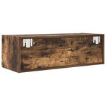 vidaXL Meuble TV chêne fumé 80x31x25 5 cm bois d'ingénierie