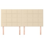 vidaXL Tête de lit Crème 160x5x118/128 cm Tissu