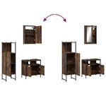 vidaXL Ensemble de meubles de salle de bain 3 Pièces Chêne fumé
