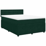 vidaXL Sommier à lattes de lit et matelas Vert foncé 140x200cm Velours