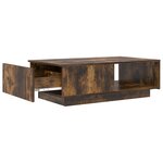 vidaXL Table basse Chêne fumé 95 x 55 x 31 cm Bois d'ingénierie