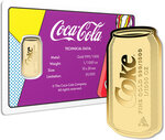 Monnaie COCA-COLA Pop-art Can 1/1000 Oz Medaille Or (PRÉCOMMANDE)