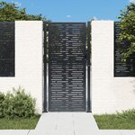 vidaXL Portail de jardin anthracite 105x180 cm conception de carré