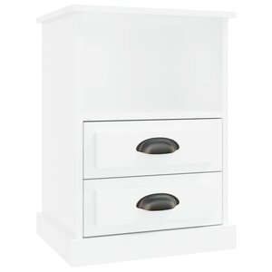 vidaXL Table de chevet blanc brillant 43x36x60 cm