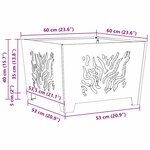 vidaXL Braise Marron 60 x 60 x 40 cm Acier