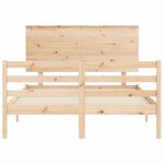 vidaXL Cadre de lit avec tête de lit 140x200 cm bois massif