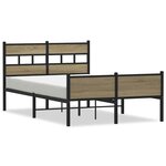 vidaXL Cadre de lit sans matelas chêne sonoma 120x200 cm