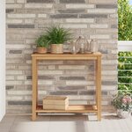 vidaXL Table console Marron 85 x 35 x 75 cm Bois de teck massif
