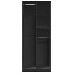 vidaXL Garde-robe noir 80x50x200 cm bois d'ingénierie