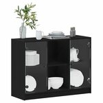 vidaXL Buffet Chêne noir 100 x 37 x 75.5 cm