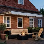 vidaXL Store rétractable manuel avec LEDs 3 5 x 2 5 m