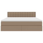 vidaXL Lit avec rangement et LED avec matelas Cappuccino 180 x 200 cm