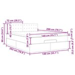 VidaXL Cadre de lit ottoman et matelas gris clair 140x200 cm tissu