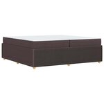 vidaXL Cadre de lit avec matelas Marron foncé 200 x 200 cm tissu