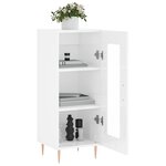 vidaXL Buffet Blanc brillant 34 5x34x90 cm Bois d'ingénierie