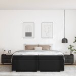 vidaXL Cadre de lit avec matelas Noir 200 x 200 cm tissu