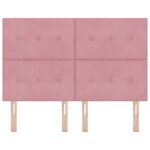 vidaXL Tête de lit LED avec des lumières à LED Rose 160 cm Polyester