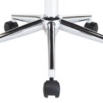 vidaXL Chaise pivotante de bureau Crème Bois courbé et similicuir