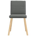 vidaXL Chaises à manger lot de 4 gris foncé tissu