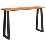 vidaXL Table console à live edge 140x40x80 cm bois d'acacia solide