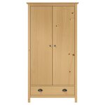 vidaXL Garde-robe à 2 portes Hill 89x50x170 cm Bois de pin solide