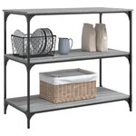 vidaXL Chariot de cuisine sonoma gris 102x50x95 cm bois d'ingénierie