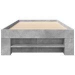 vidaXL Cadre de lit gris béton 90x200 cm bois d'ingénierie