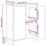 vidaXL Cabinet à chaussures Sonoma 79 x 36 x 100 cm Bois d'ingénierie