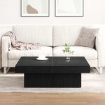 vidaXL Table basse Chêne noir 90 x 90 x 28 cm Bois d'ingénierie