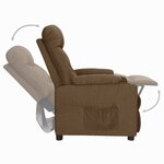 vidaXL Fauteuil inclinable Marron Tissu