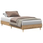 vidaXL Cadre de lit sans matelas chêne artisanal 90x190 cm