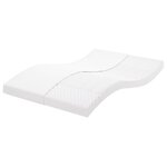 vidaXL Matelas en mousse blanc 140x190 cm 7 zones dureté 20 ILD