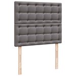 VidaXL Cadre de lit ottoman avec matelas gris 120x190 cm similicuir