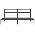 vidaXL Cadre de lit métal sans matelas avec tête de lit noir 183x213cm
