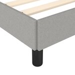 vidaXL Cadre de lit sans matelas gris clair 140x200 cm tissu