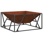 vidaXL Braise Marron 80 x 80 x 40 cm Acier patiné