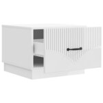 vidaXL Table basse Blanc brillant 49 x 50 x 37 cm Bois d'ingénierie