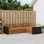 vidaXL Ensemble de canapés d'extérieur 4 pc Naturel