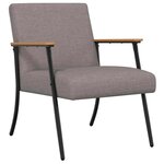 vidaXL fauteuil Taupe 59 x 75 x 78 cm tissu