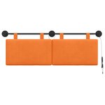 vidaXL Tête de lit suspendue Orange Tissu en velours côtelé